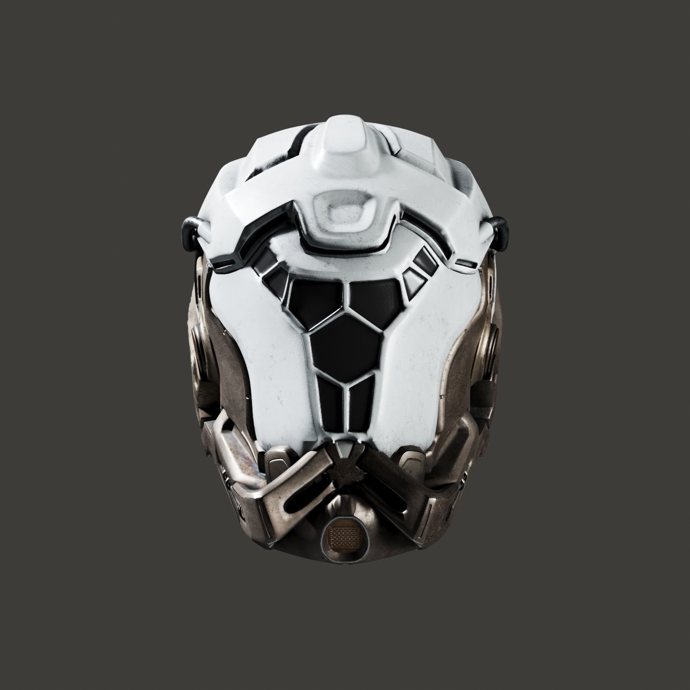 SciFi Helmet 5 version set 3D model_11
