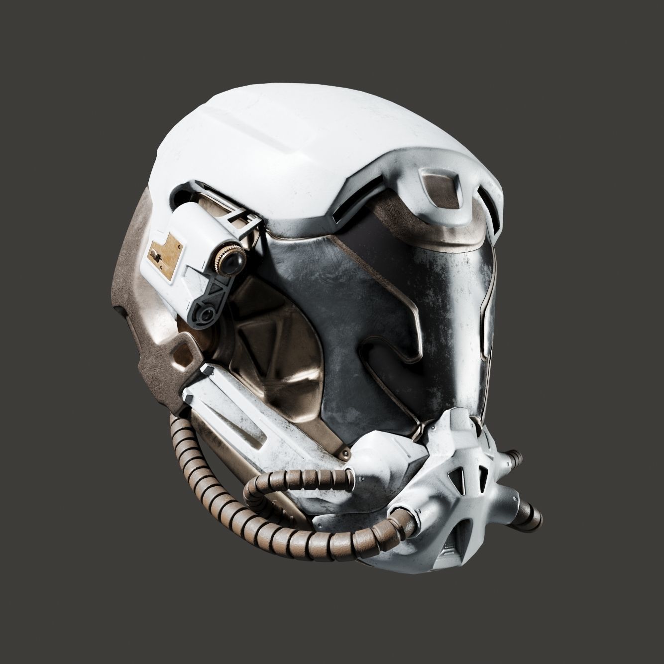SciFi Helmet 5 version set 3D model_37