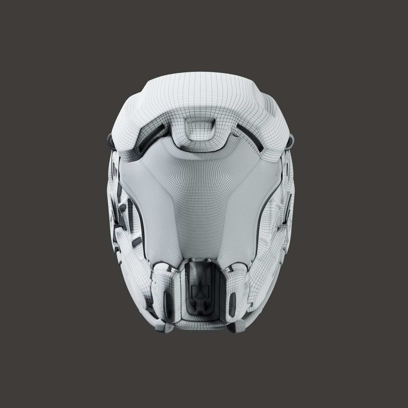 SciFi Helmet 5 version set 3D model_4