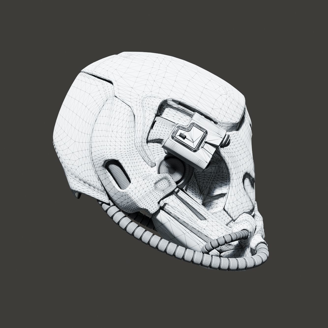 SciFi Helmet 5 version set 3D model_40