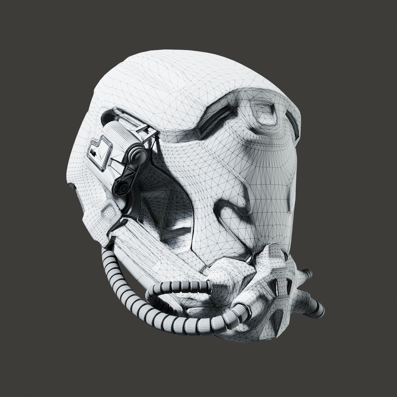 SciFi Helmet 5 version set 3D model_38