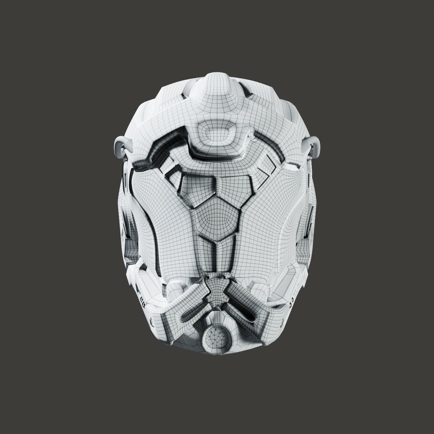 SciFi Helmet 5 version set 3D model_12
