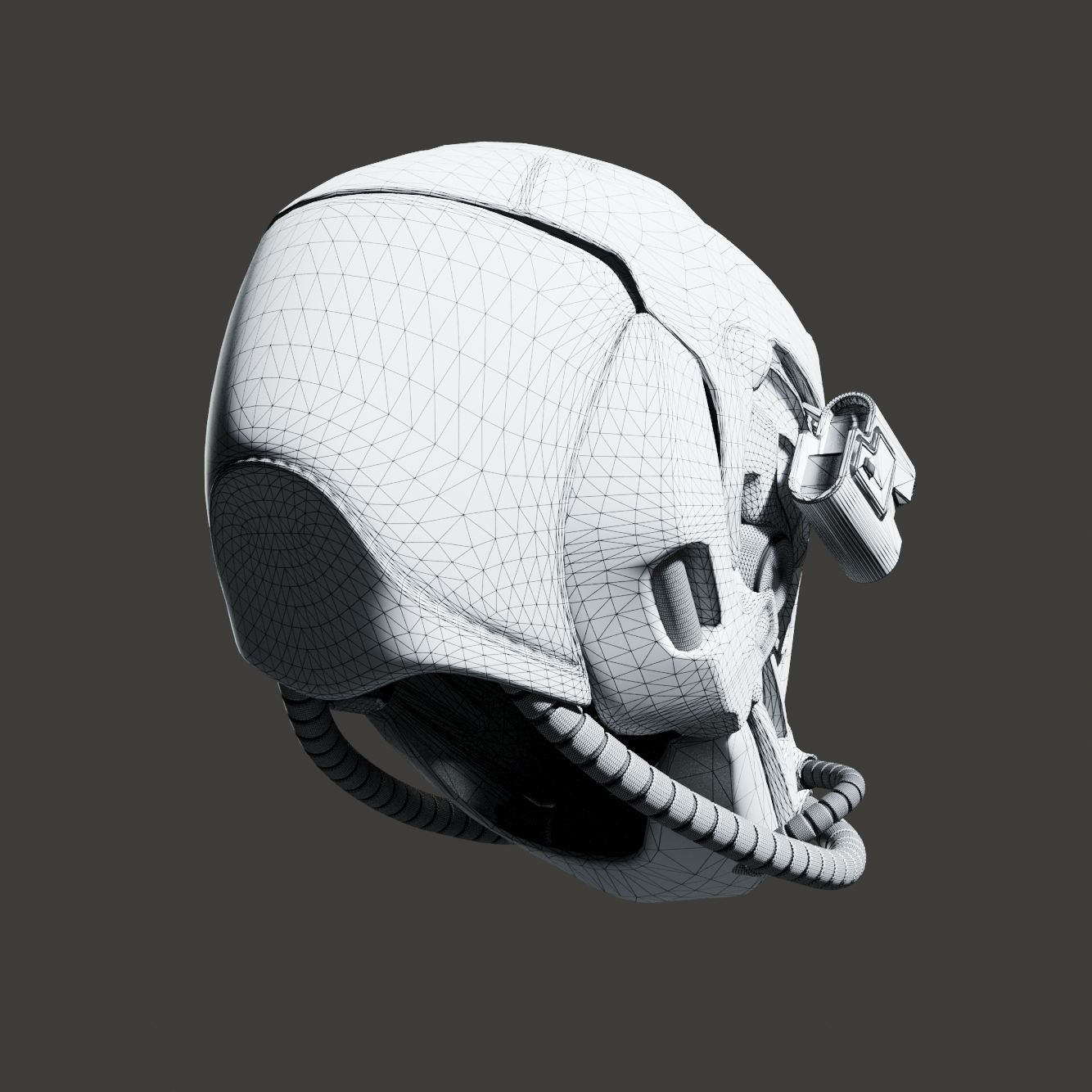SciFi Helmet 5 version set 3D model_42