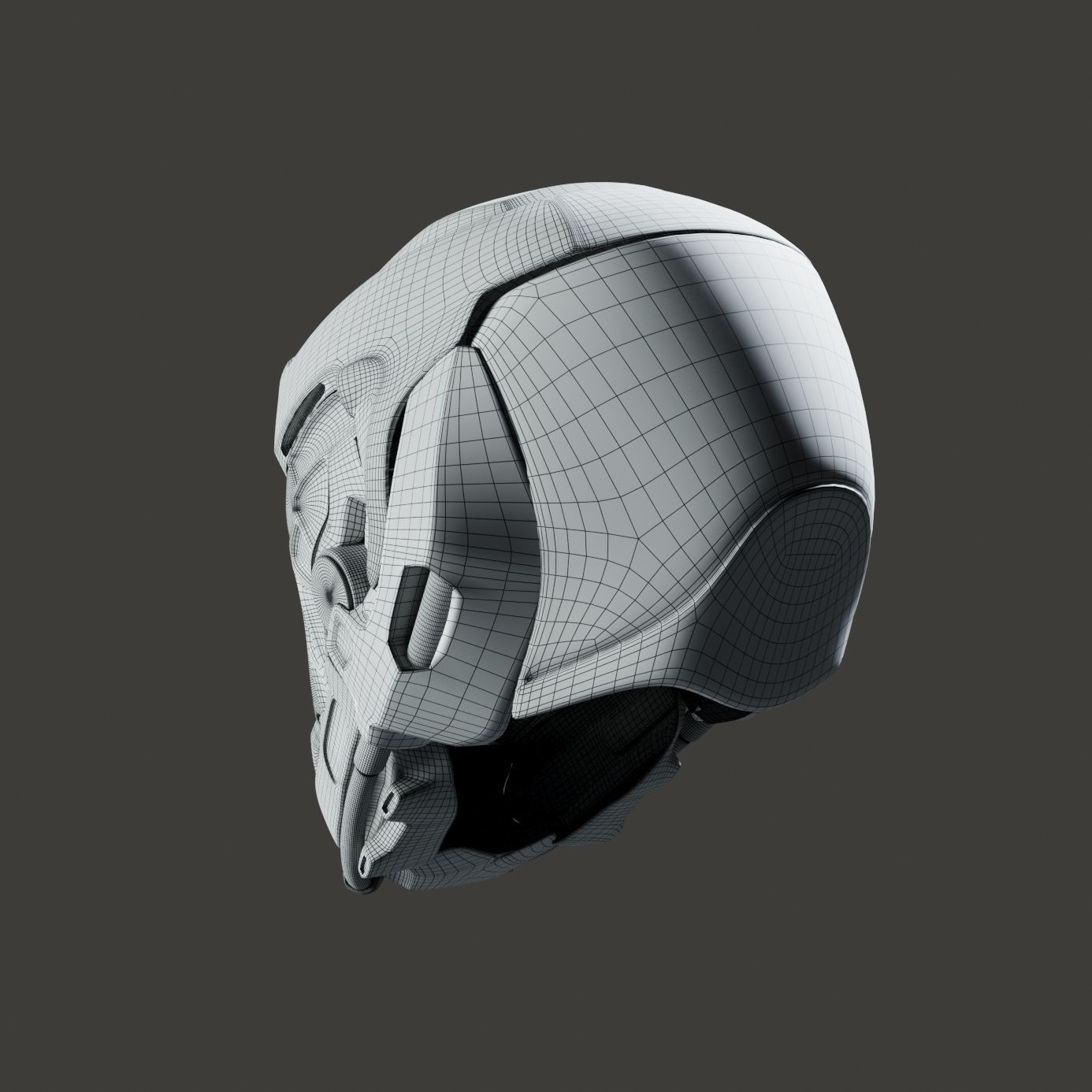SciFi Helmet 5 version set 3D model_10
