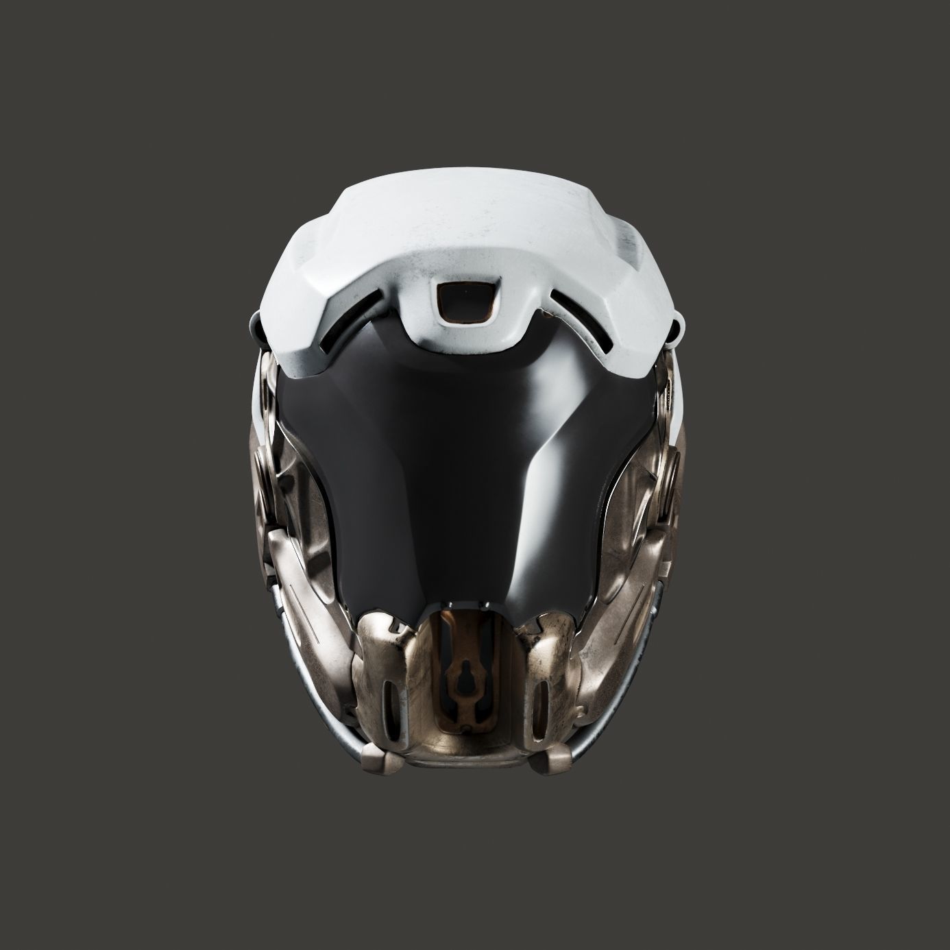 SciFi Helmet 5 version set 3D model_3