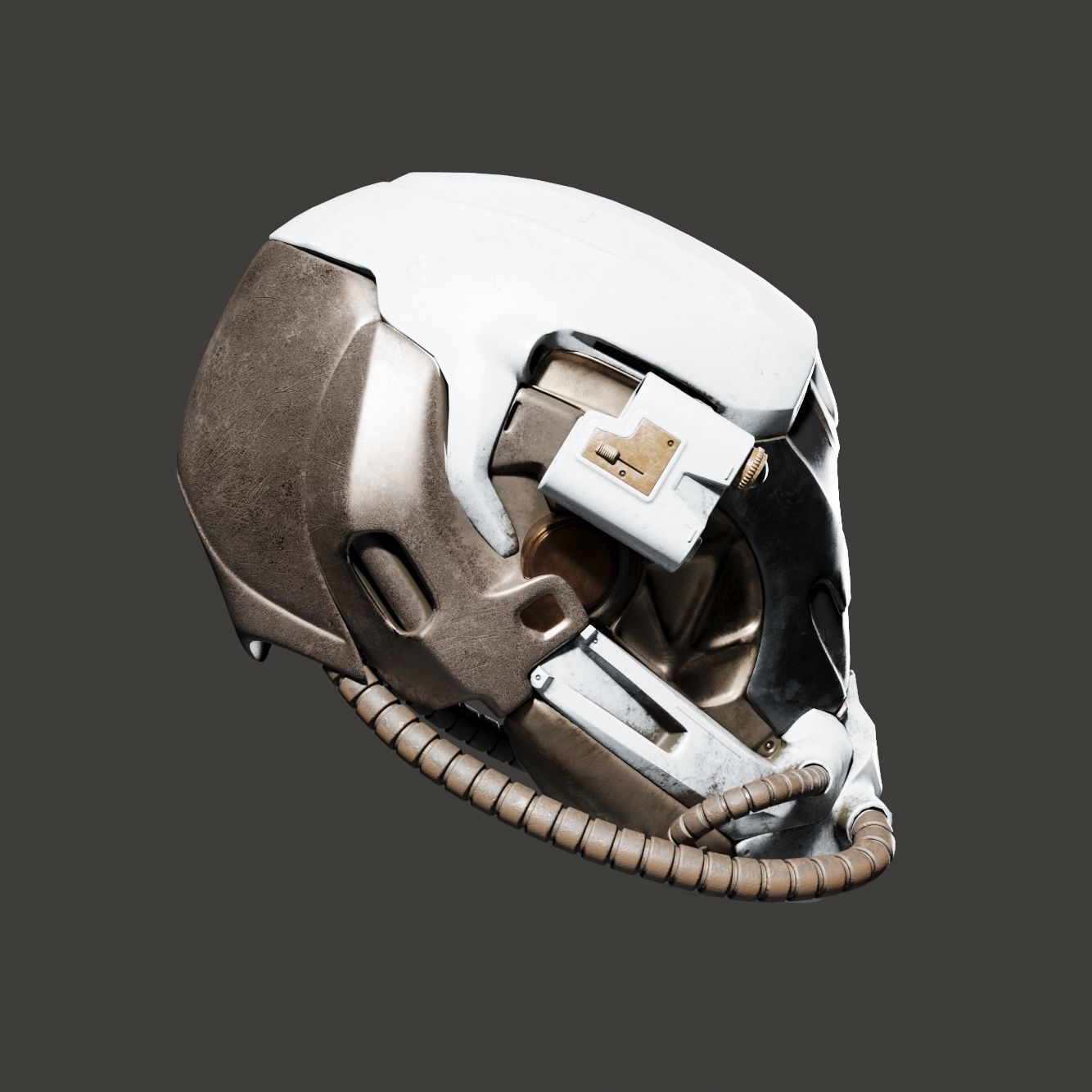 SciFi Helmet 5 version set 3D model_39