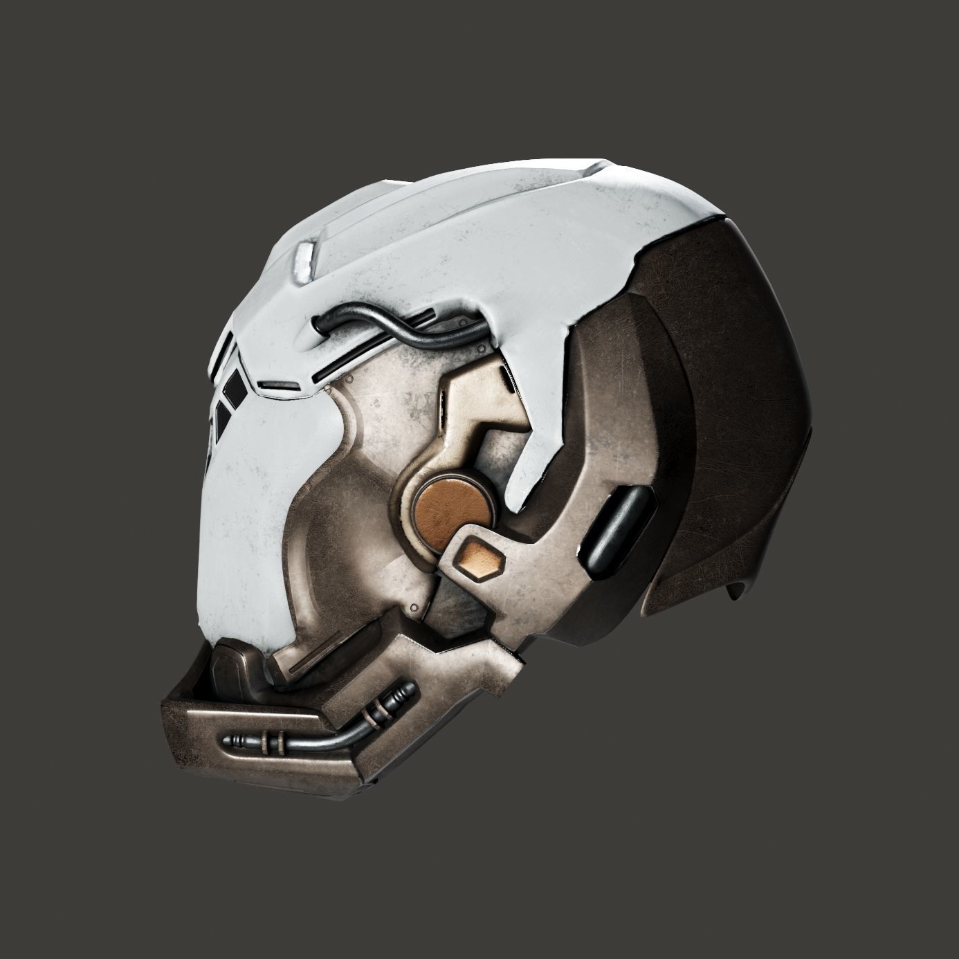 SciFi Helmet 5 version set 3D model_15