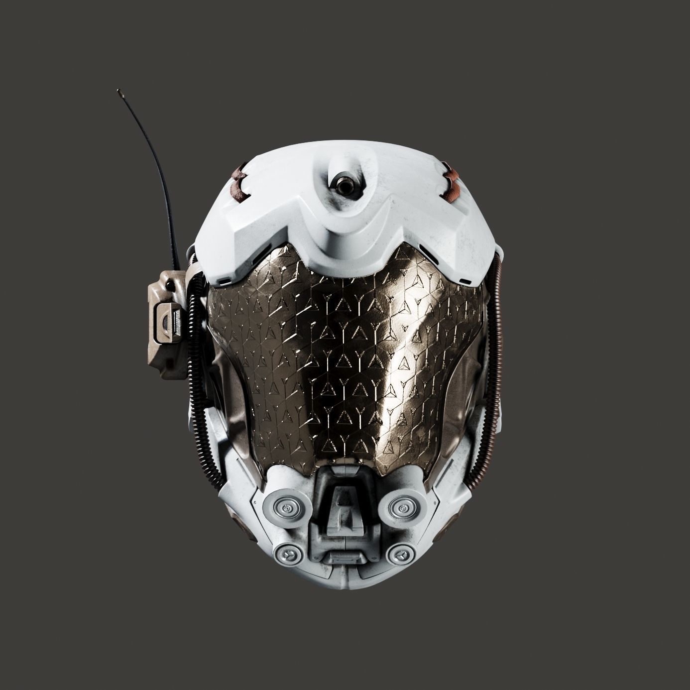 SciFi Helmet 5 version set 3D model_27
