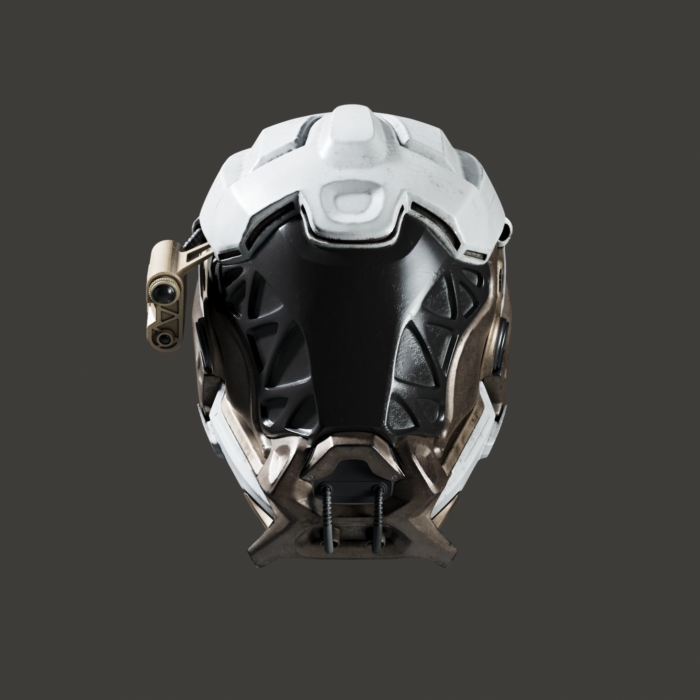SciFi Helmet 5 version set 3D model_19