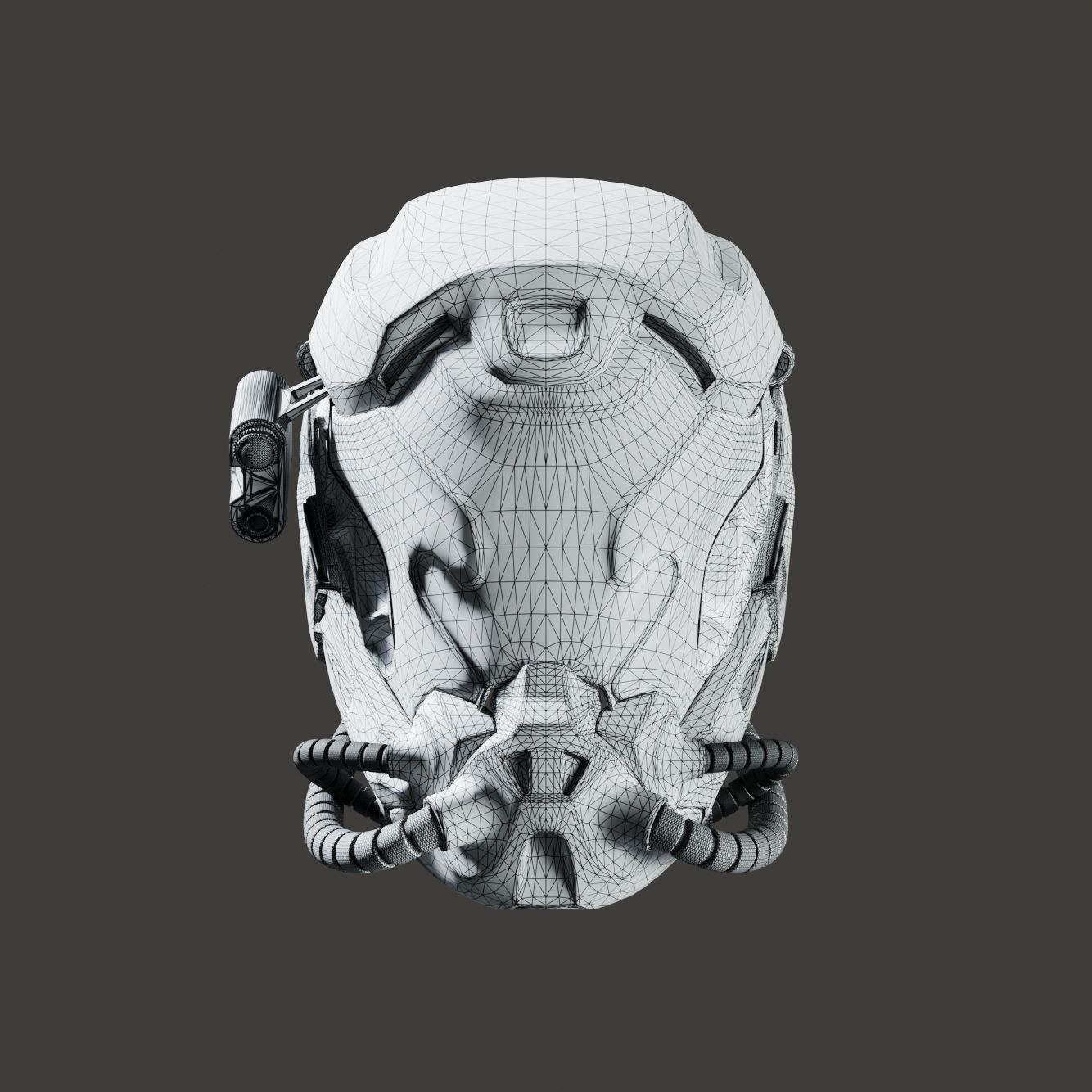 SciFi Helmet 5 version set 3D model_36