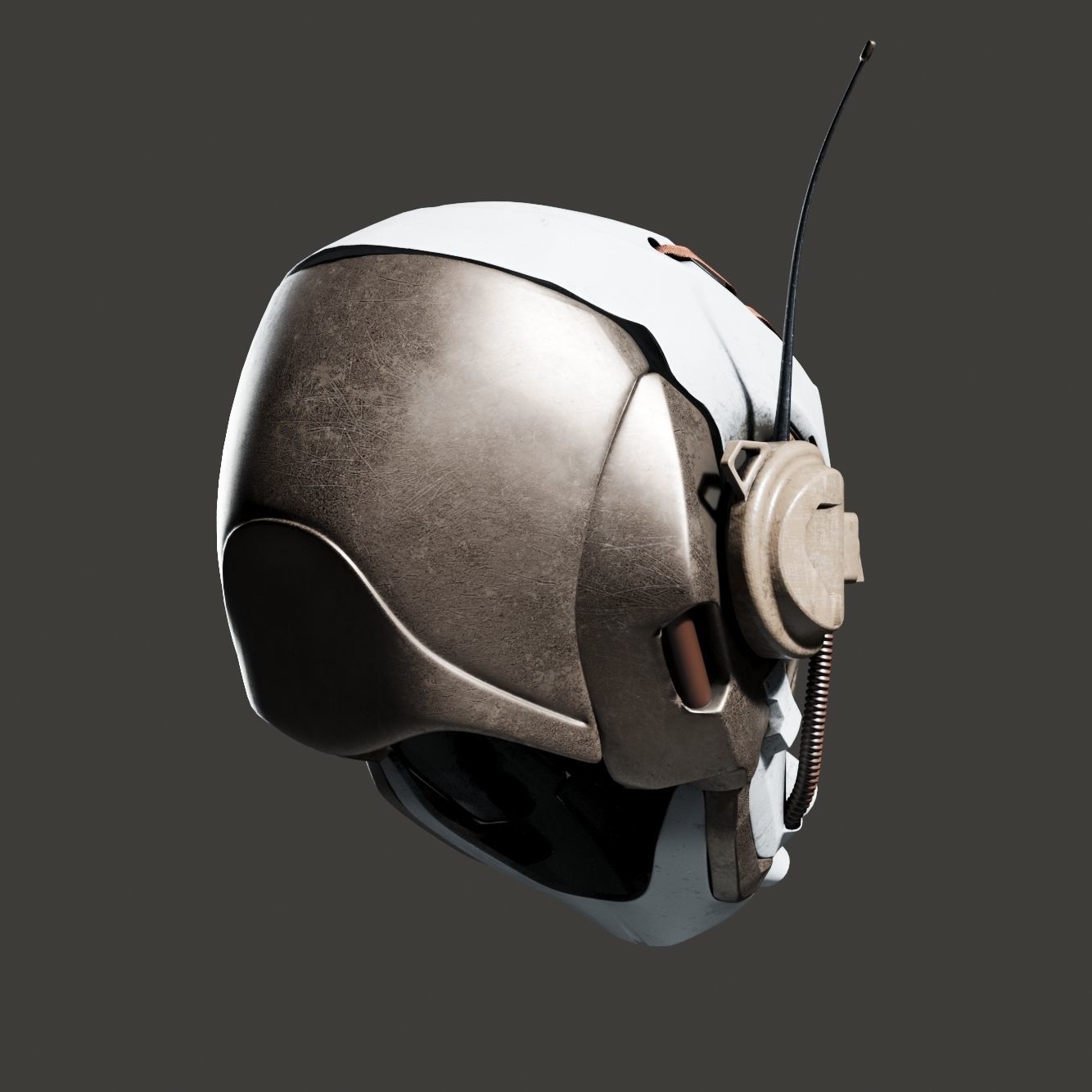 SciFi Helmet 5 version set 3D model_33