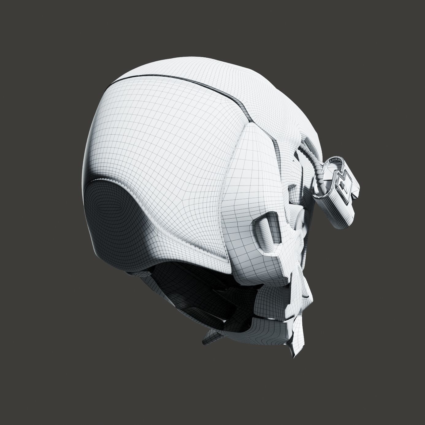 SciFi Helmet 5 version set 3D model_26