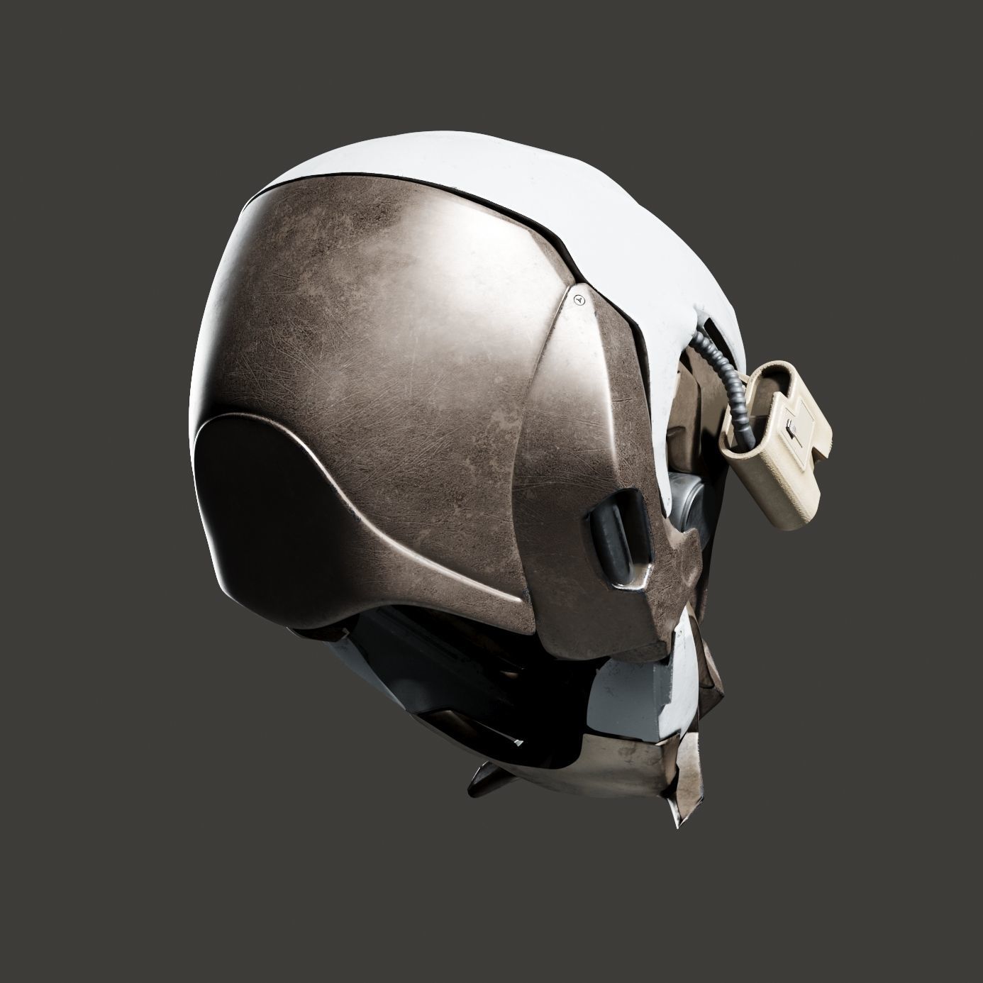 SciFi Helmet 5 version set 3D model_25