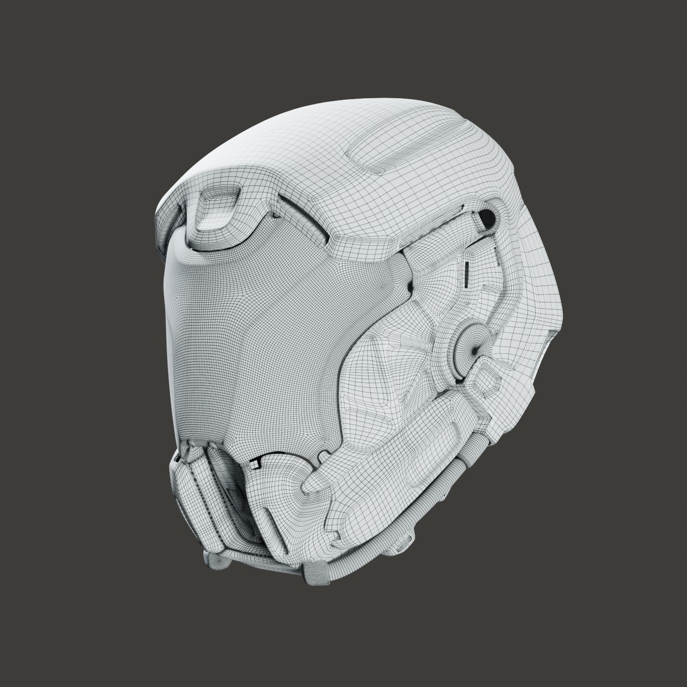 SciFi Helmet 5 version set 3D model_6