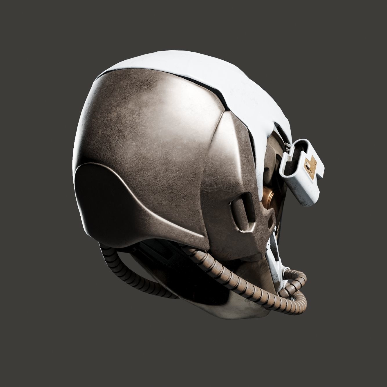 SciFi Helmet 5 version set 3D model_41