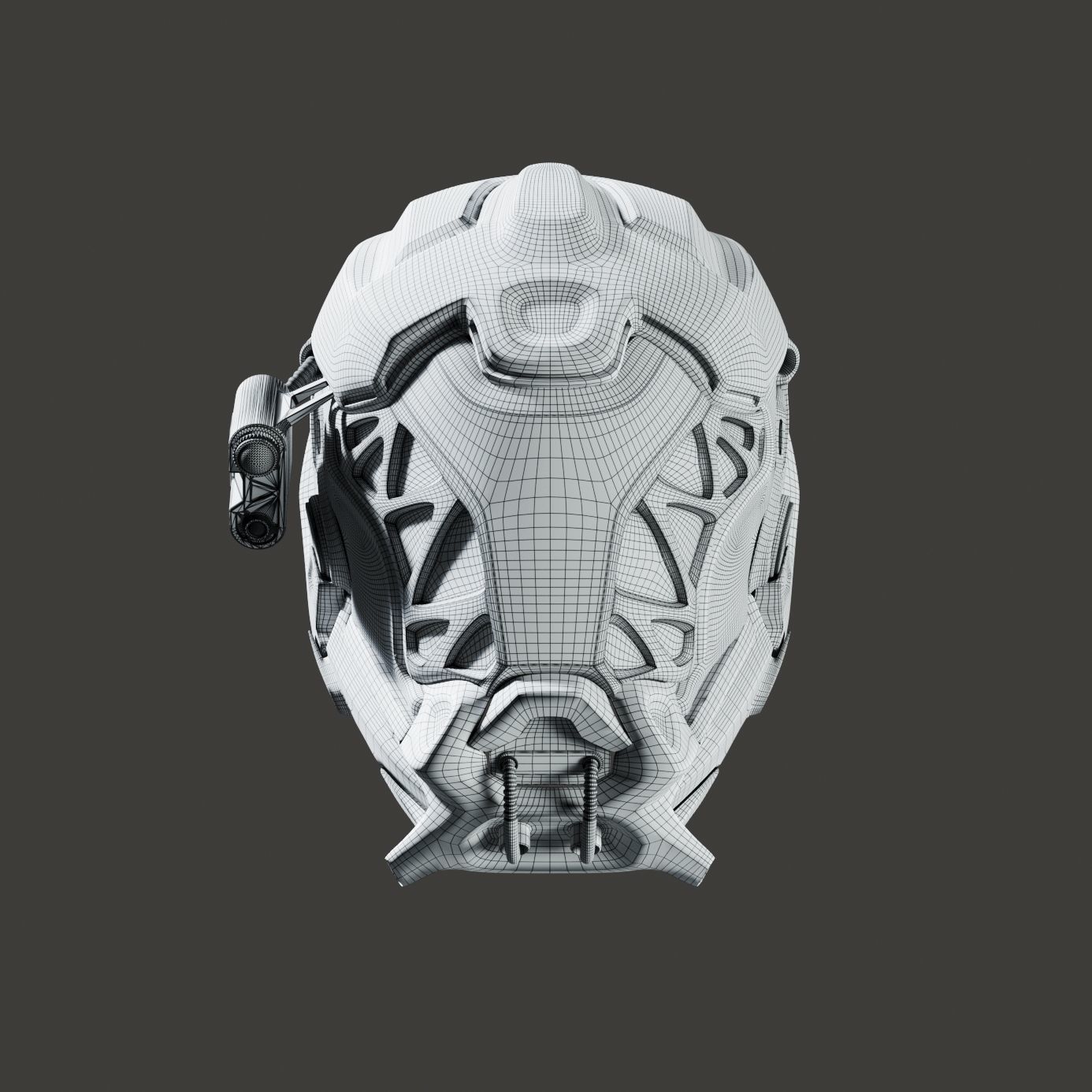 SciFi Helmet 5 version set 3D model_20