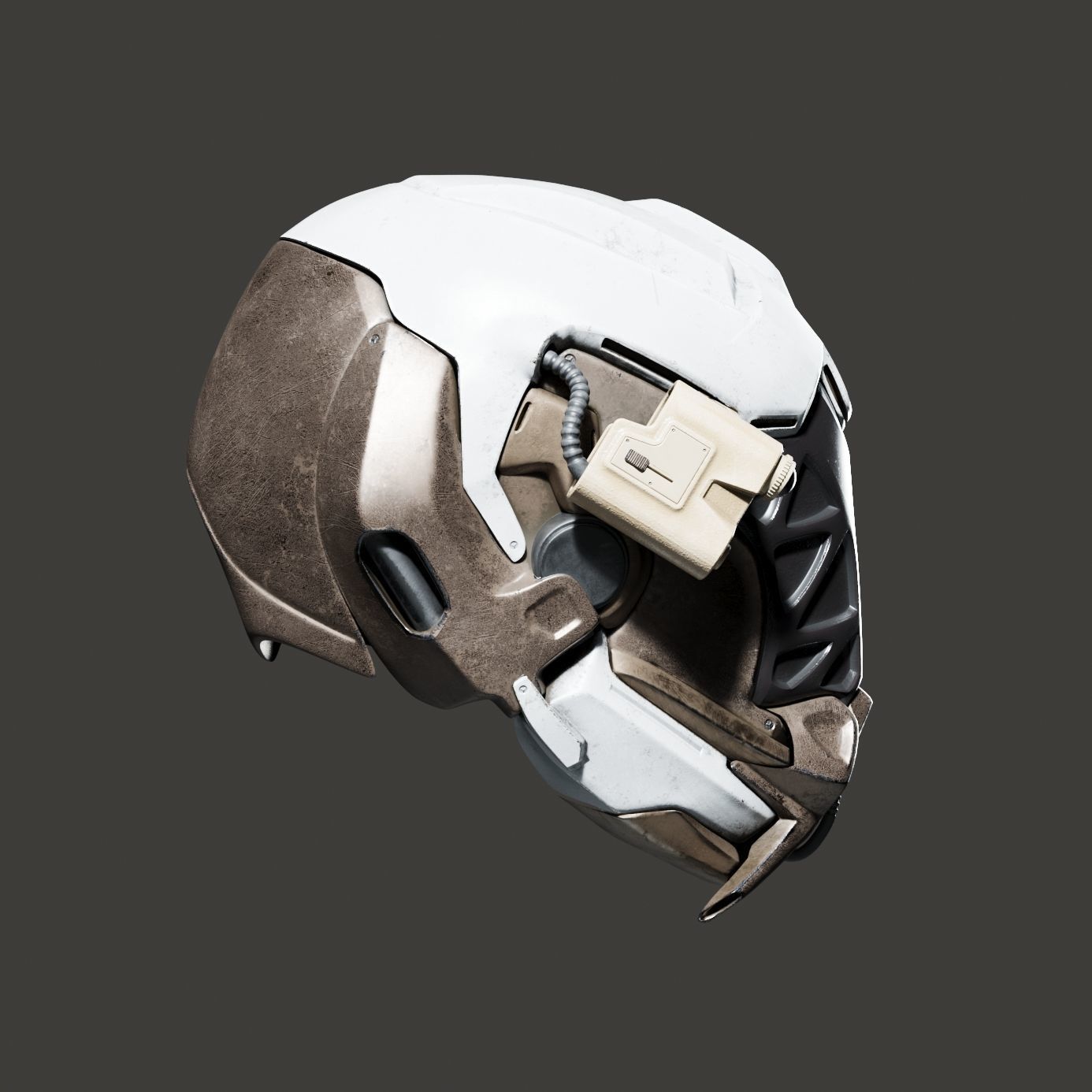 SciFi Helmet 5 version set 3D model_23