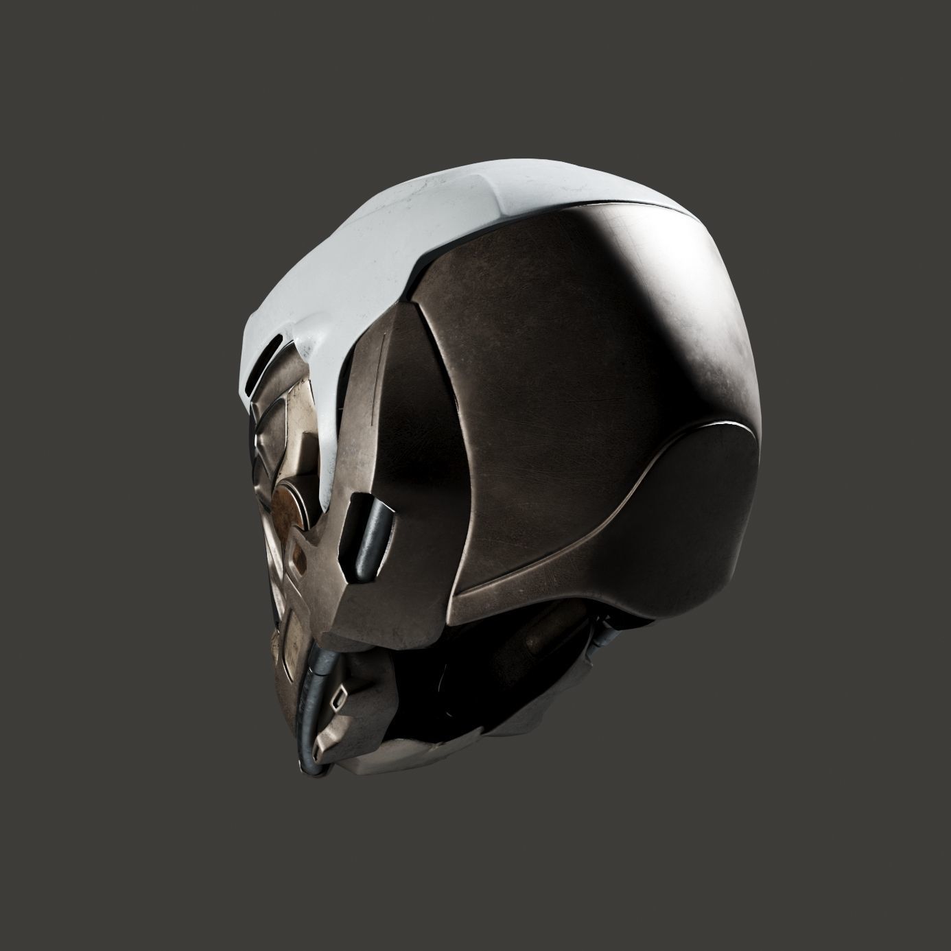 SciFi Helmet 5 version set 3D model_9
