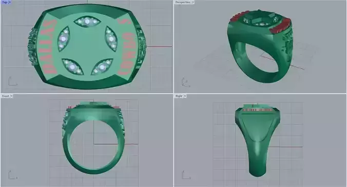 Men ring college ring set diamonds