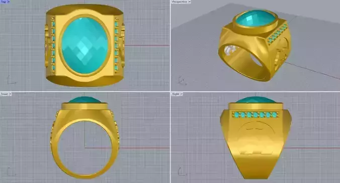 Men ring college ring set diamonds