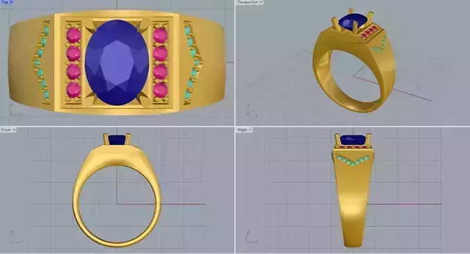 Men ring college ring set diamonds