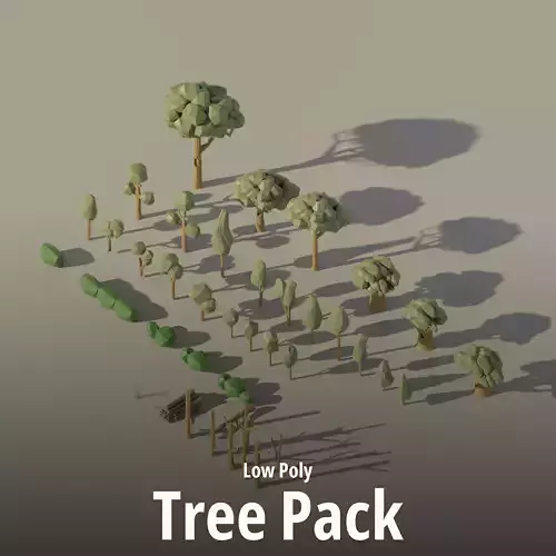 Low Poly Forrest Pack Low-poly 3D model