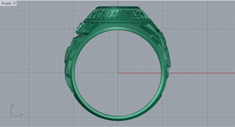 Men ring college ring set diamonds 3D print model_3