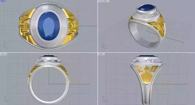 Men ring college ring set diamonds