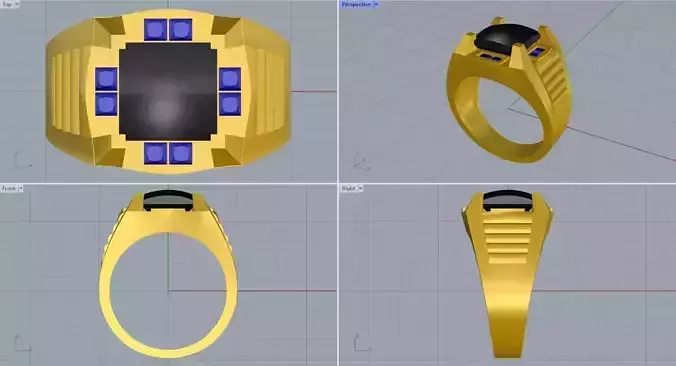 Men ring college ring set diamonds