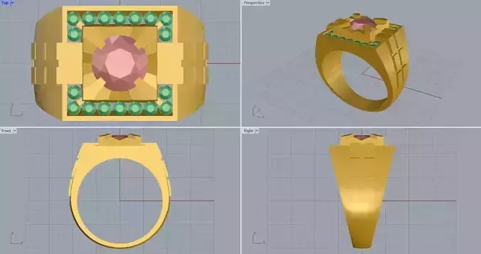 Men ring college ring set diamonds