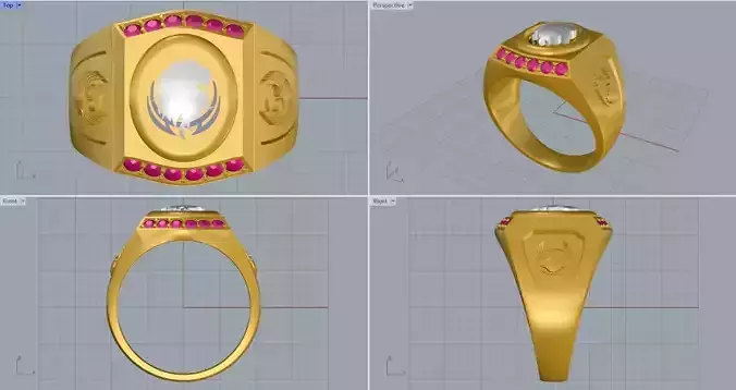 Men ring college ring set diamonds