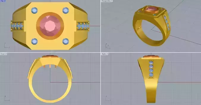 Men ring college ring set diamonds