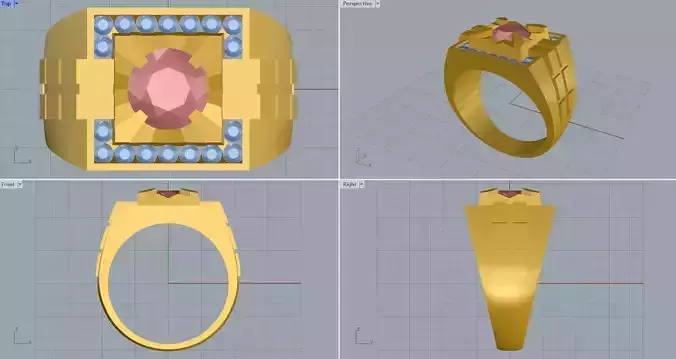 Men ring college ring set diamonds