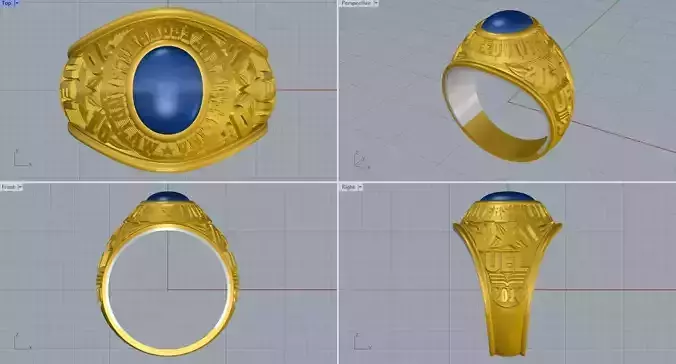 Men ring college ring set diamonds