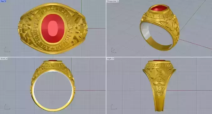 Men ring college ring set diamonds