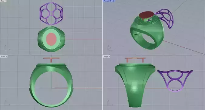 Men ring college ring set diamonds