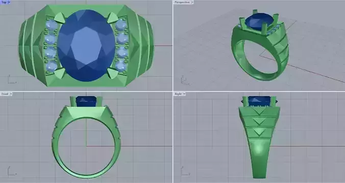 Men ring college ring set diamonds