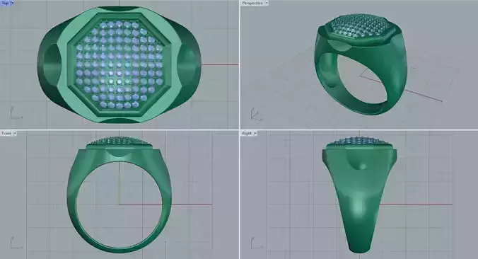 Men ring college ring set diamonds