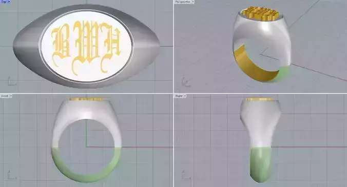 Men ring college ring set diamonds