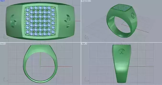 Men ring college ring set diamonds