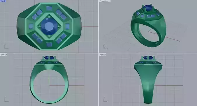 Men ring college ring set diamonds