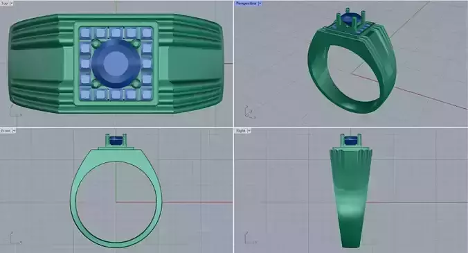 Men ring college ring set diamonds