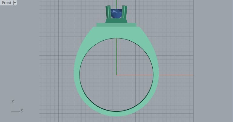 Men ring college ring set diamonds 3D print model_4