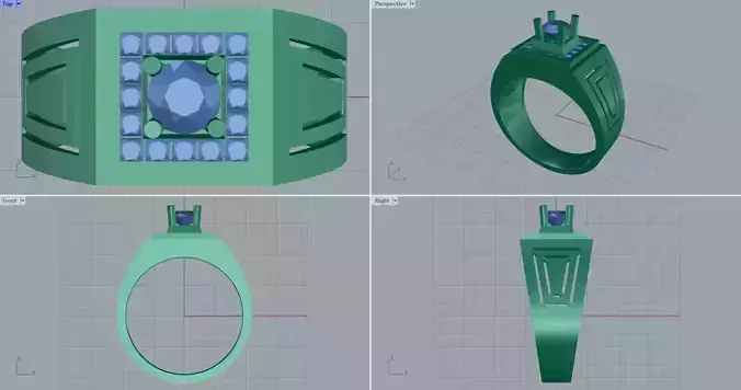 Men ring college ring set diamonds