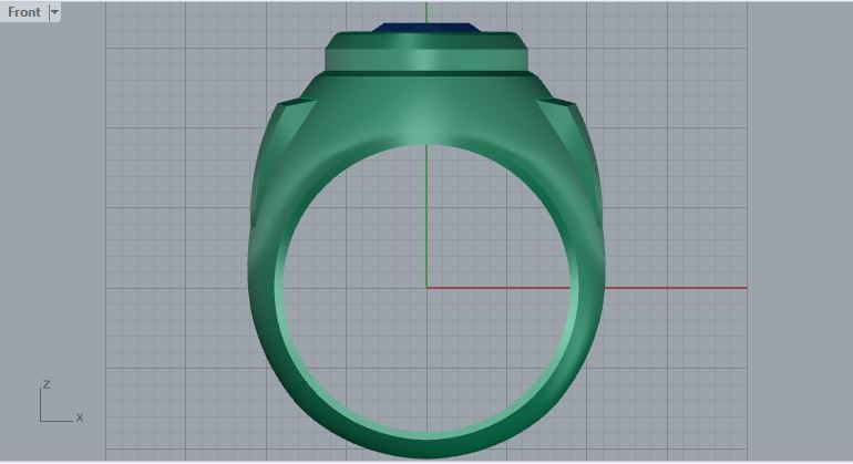 Men ring college ring set diamonds 3D print model_4