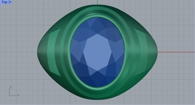 Men ring college ring set diamonds 3D print model_1