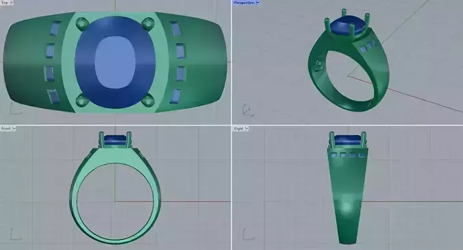 Men ring college ring set diamonds