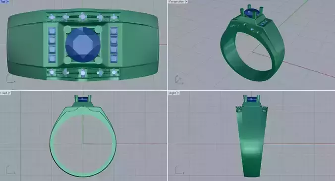 Men ring college ring set diamonds