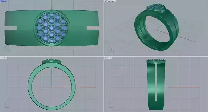 Men ring college ring set diamonds