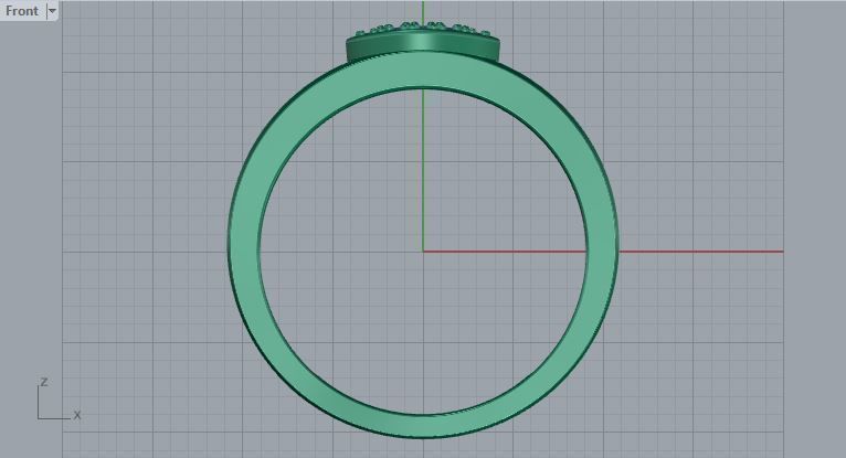 Men ring college ring set diamonds 3D print model_4